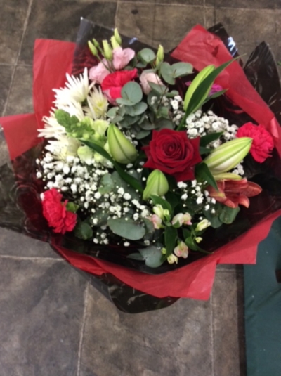 Mixed Bouquet with Single Red Rose